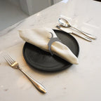 Cincin Serbet dari Logam Bermotif Bulan Sabit (Set Isi 12)