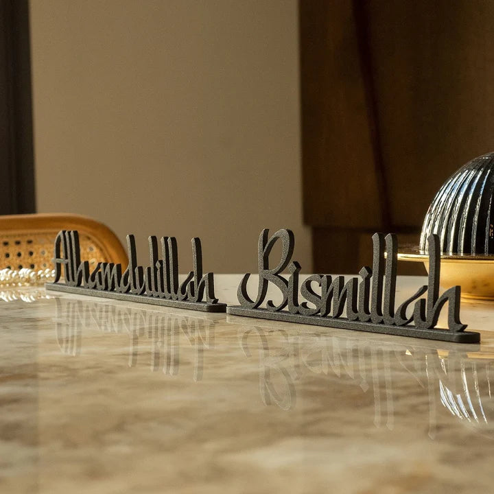 Dekorasi Meja Bismillah dan Alhamdulillah (Set Isi 2)