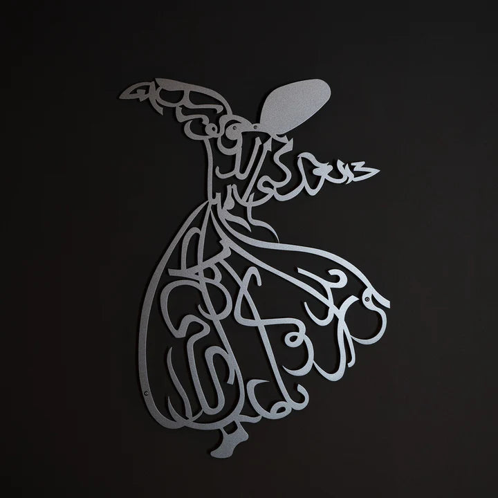 Hiasan Dinding Metal Whirling Dervish (Rumi)