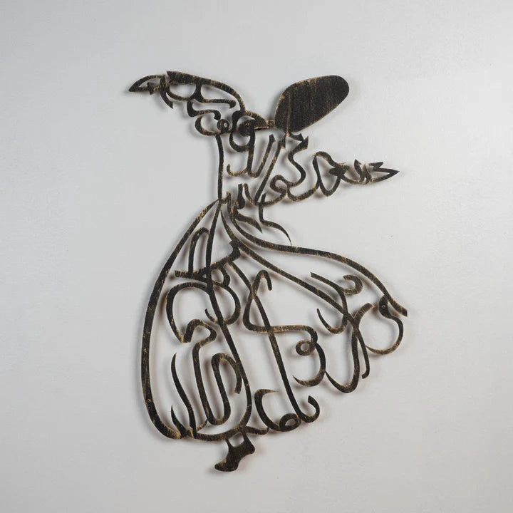 Hiasan Dinding Metal Whirling Dervish (Rumi)