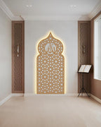 Hiasan Dinding Mihrab Mushola Kubah Metal