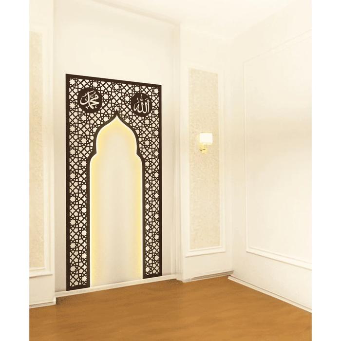 Hiasan Dinding Mihrab Mushola Metal